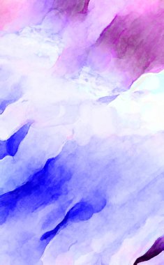 Soyut suluboya sanat eserleri. Fırça boyalı dijital resim. Renkli yaratıcı suluboya çizimi.