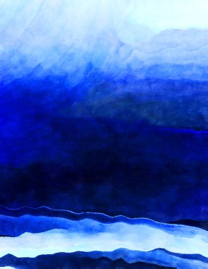 Soyut suluboya sanat eserleri. Fırça boyalı dijital resim. Renkli yaratıcı suluboya çizimi.