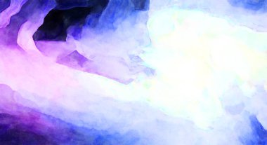 Soyut suluboya sanat eserleri. Fırça boyalı dijital resim. Renkli yaratıcı suluboya çizimi.