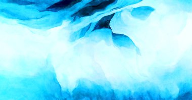 Soyut suluboya sanat eserleri. Fırça boyalı dijital resim. Renkli yaratıcı suluboya çizimi.