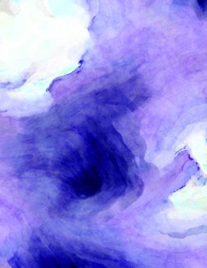 Soyut suluboya sanat eserleri. Fırça boyalı dijital resim. Renkli yaratıcı suluboya çizimi.