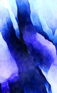 Soyut suluboya sanat eserleri. Fırça boyalı dijital resim. Renkli yaratıcı suluboya çizimi.