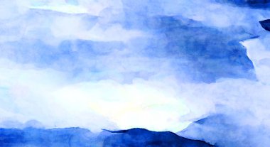 Soyut suluboya sanat eserleri. Fırça boyalı dijital resim. Renkli yaratıcı suluboya çizimi.