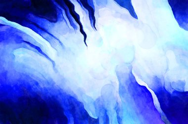 Soyut suluboya sanat eserleri. Fırça boyalı dijital resim. Renkli yaratıcı suluboya çizimi.