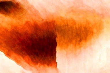 Soyut suluboya sanat eserleri. Fırça boyalı dijital resim. Renkli yaratıcı suluboya çizimi.