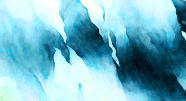 Soyut suluboya sanat eserleri. Fırça boyalı dijital resim. Renkli yaratıcı suluboya çizimi.