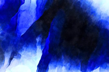 Soyut suluboya sanat eserleri. Fırça boyalı dijital resim. Renkli yaratıcı suluboya çizimi.