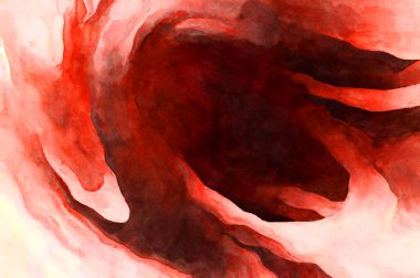 Soyut suluboya sanat eserleri. Fırça boyalı dijital resim. Renkli yaratıcı suluboya çizimi.