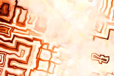 Soyut suluboya sanat eserleri. Fırça boyalı dijital resim. Renkli yaratıcı suluboya çizimi.