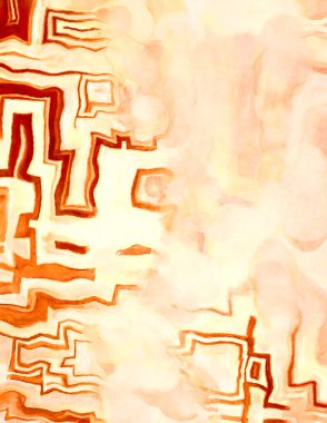 Soyut suluboya sanat eserleri. Fırça boyalı dijital resim. Renkli yaratıcı suluboya çizimi.