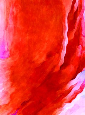 Soyut suluboya sanat eserleri. Fırça boyalı dijital resim. Renkli yaratıcı suluboya çizimi.