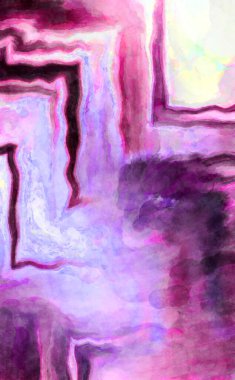 Soyut suluboya sanat eserleri. Fırça boyalı dijital resim. Renkli yaratıcı suluboya çizimi.