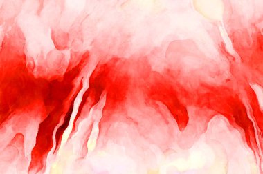 Soyut suluboya sanat eserleri. Fırça boyalı dijital resim. Renkli yaratıcı suluboya çizimi.