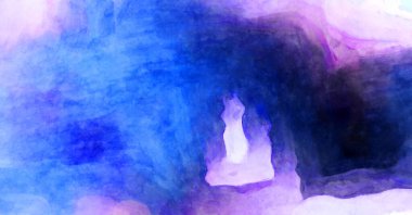 Soyut suluboya sanat eserleri. Fırça boyalı dijital resim. Renkli yaratıcı suluboya çizimi.