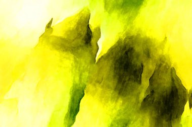 Soyut suluboya sanat eserleri. Fırça boyalı dijital resim. Renkli yaratıcı suluboya çizimi.