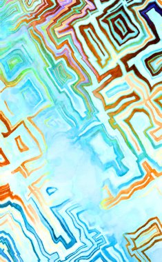 Soyut suluboya sanat eserleri. Fırça boyalı dijital resim. Renkli yaratıcı suluboya çizimi.