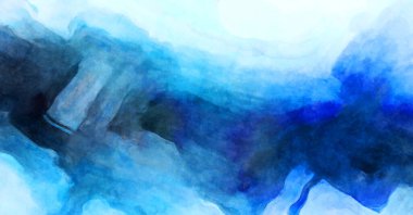 Soyut suluboya sanat eserleri. Fırça boyalı dijital resim. Renkli yaratıcı suluboya çizimi.