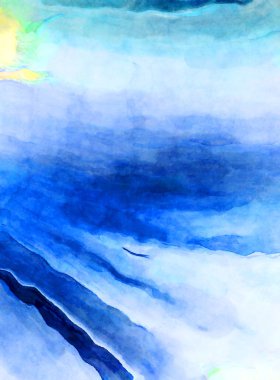 Soyut suluboya sanat eserleri. Fırça boyalı dijital resim. Renkli yaratıcı suluboya çizimi.