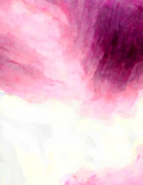 Soyut suluboya sanat eserleri. Fırça boyalı dijital resim. Renkli yaratıcı suluboya çizimi.