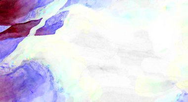 Soyut suluboya sanat eserleri. Fırça boyalı dijital resim. Renkli yaratıcı suluboya çizimi.