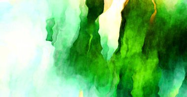 Soyut suluboya sanat eserleri. Fırça boyalı dijital resim. Renkli yaratıcı suluboya çizimi.