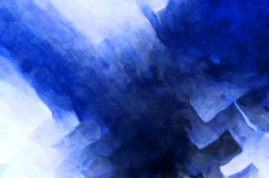 Soyut suluboya sanat eserleri. Fırça boyalı dijital resim. Renkli yaratıcı suluboya çizimi.