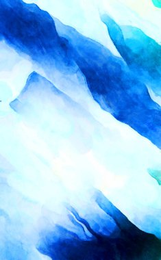 Soyut suluboya sanat eserleri. Fırça boyalı dijital resim. Renkli yaratıcı suluboya çizimi.