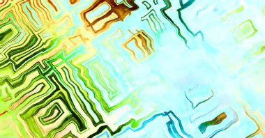 Soyut suluboya sanat eserleri. Fırça boyalı dijital resim. Renkli yaratıcı suluboya çizimi.