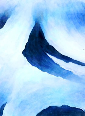 Soyut suluboya sanat eserleri. Fırça boyalı dijital resim. Renkli yaratıcı suluboya çizimi.