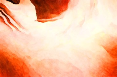 Soyut suluboya sanat eserleri. Fırça boyalı dijital resim. Renkli yaratıcı suluboya çizimi.