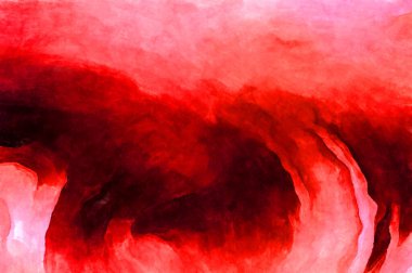 Soyut suluboya sanat eserleri. Fırça boyalı dijital resim. Renkli yaratıcı suluboya çizimi.