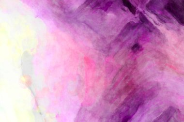 Soyut suluboya sanat eserleri. Fırça boyalı dijital resim. Renkli yaratıcı suluboya çizimi.