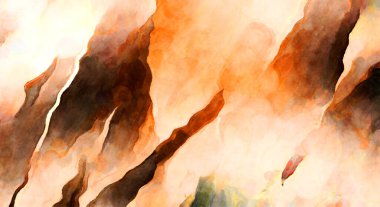 Soyut suluboya sanat eserleri. Fırça boyalı dijital resim. Renkli yaratıcı suluboya çizimi.