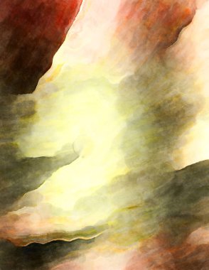 Soyut suluboya sanat eserleri. Fırça boyalı dijital resim. Renkli yaratıcı suluboya çizimi.