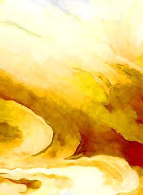 Soyut suluboya sanat eserleri. Fırça boyalı dijital resim. Renkli yaratıcı suluboya çizimi.