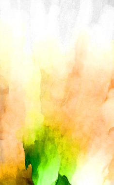 Soyut suluboya sanat eserleri. Fırça boyalı dijital resim. Renkli yaratıcı suluboya çizimi.