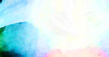 Soyut suluboya sanat eserleri. Fırça boyalı dijital resim. Renkli yaratıcı suluboya çizimi.