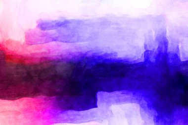 Soyut suluboya sanat eserleri. Fırça boyalı dijital resim. Renkli yaratıcı suluboya çizimi.