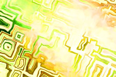 Soyut suluboya sanat eserleri. Fırça boyalı dijital resim. Renkli yaratıcı suluboya çizimi.