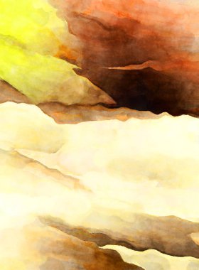 Soyut suluboya sanat eserleri. Fırça boyalı dijital resim. Renkli yaratıcı suluboya çizimi.