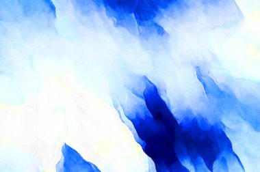 Soyut suluboya sanat eserleri. Fırça boyalı dijital resim. Renkli yaratıcı suluboya çizimi.