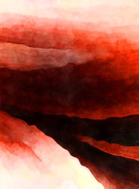 Soyut suluboya sanat eserleri. Fırça boyalı dijital resim. Renkli yaratıcı suluboya çizimi.