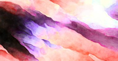 Soyut suluboya sanat eserleri. Fırça boyalı dijital resim. Renkli yaratıcı suluboya çizimi.