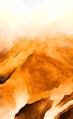 Soyut suluboya sanat eserleri. Fırça boyalı dijital resim. Renkli yaratıcı suluboya çizimi.