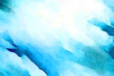 Soyut suluboya sanat eserleri. Fırça boyalı dijital resim. Renkli yaratıcı suluboya çizimi.