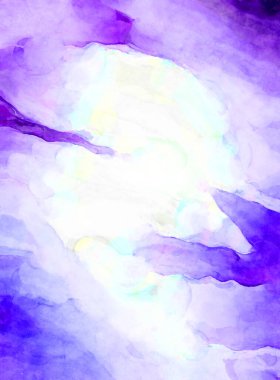 Soyut suluboya sanat eserleri. Fırça boyalı dijital resim. Renkli yaratıcı suluboya çizimi.