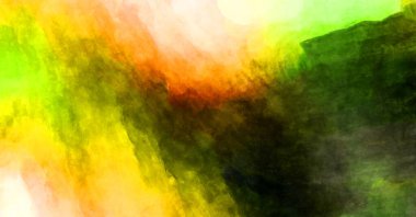 Soyut suluboya sanat eserleri. Fırça boyalı dijital resim. Renkli yaratıcı suluboya çizimi.