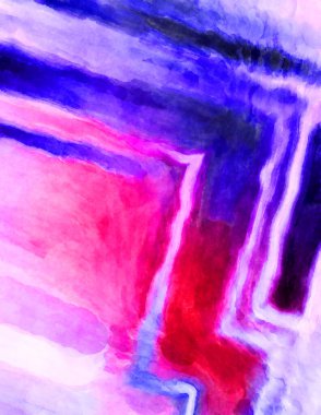 Soyut suluboya sanat eserleri. Fırça boyalı dijital resim. Renkli yaratıcı suluboya çizimi.