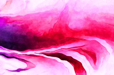 Soyut suluboya sanat eserleri. Fırça boyalı dijital resim. Renkli yaratıcı suluboya çizimi.