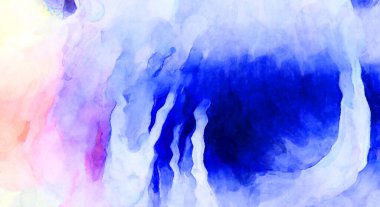 Soyut suluboya sanat eserleri. Fırça boyalı dijital resim. Renkli yaratıcı suluboya çizimi.